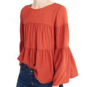 Madewell Tiered Button Back Top